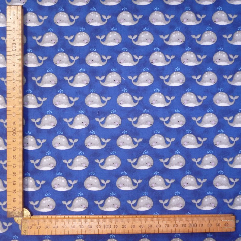 Thumbnail: Fabric :: Anchors Away :: Happy Whales