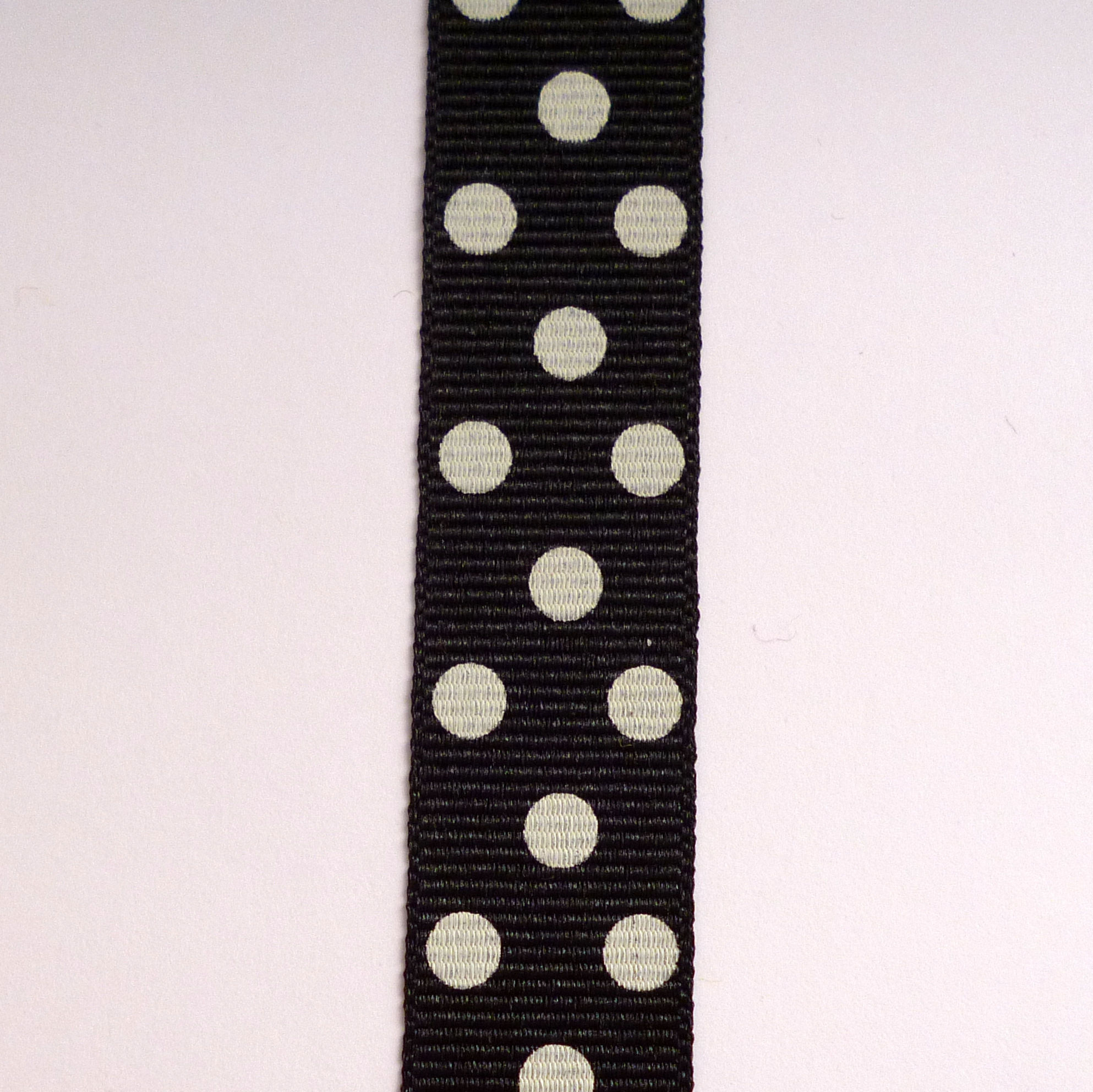 Spot Grosgrain Ribbon :: Black + Natural Spots