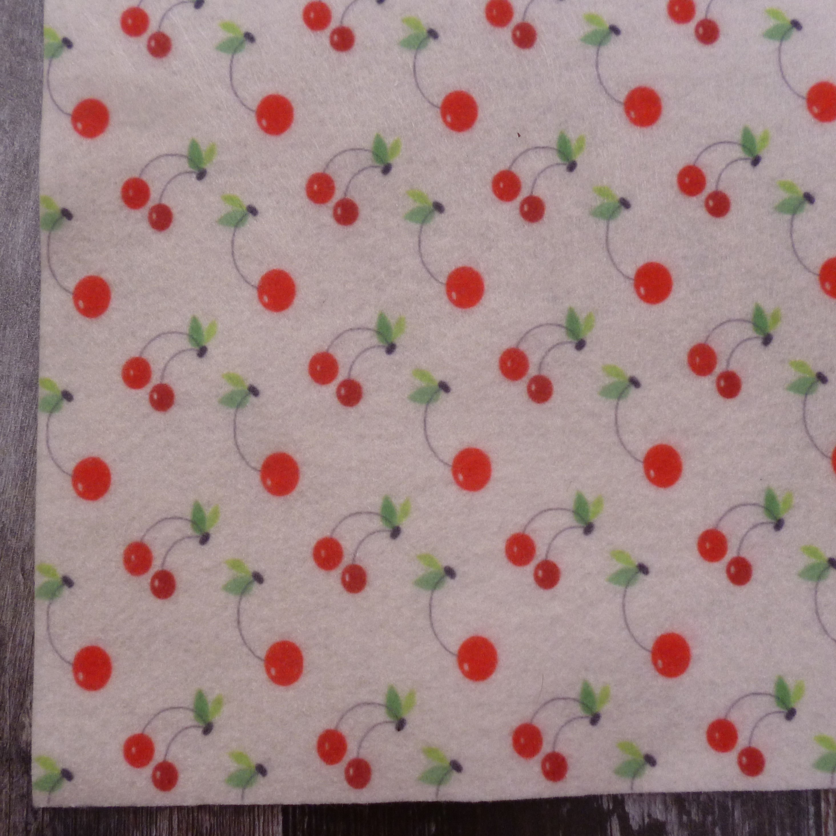 Soft Printed Felt :: Natural Cherry