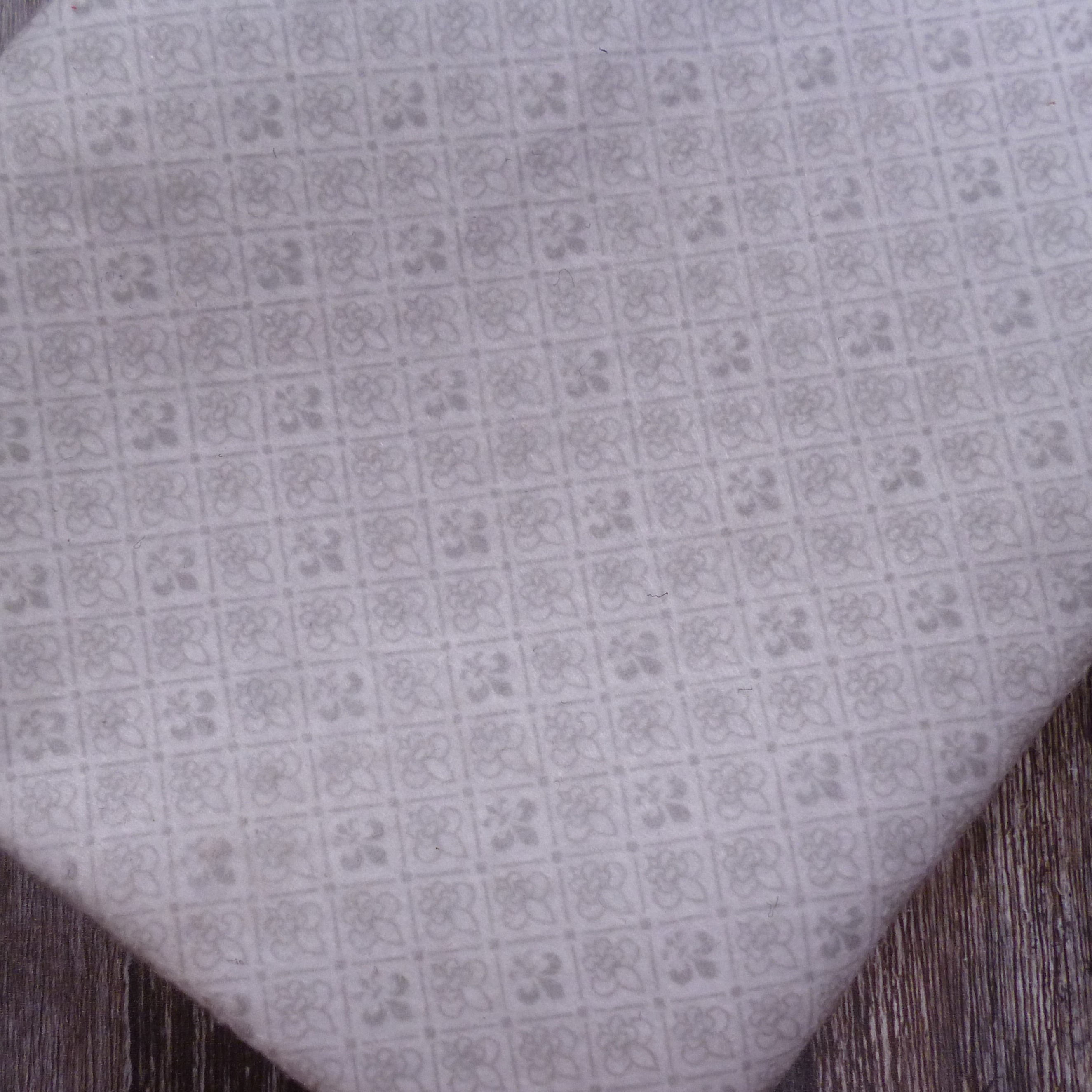 Acrylic Felt from the roll :: Grey Fleur De Lis