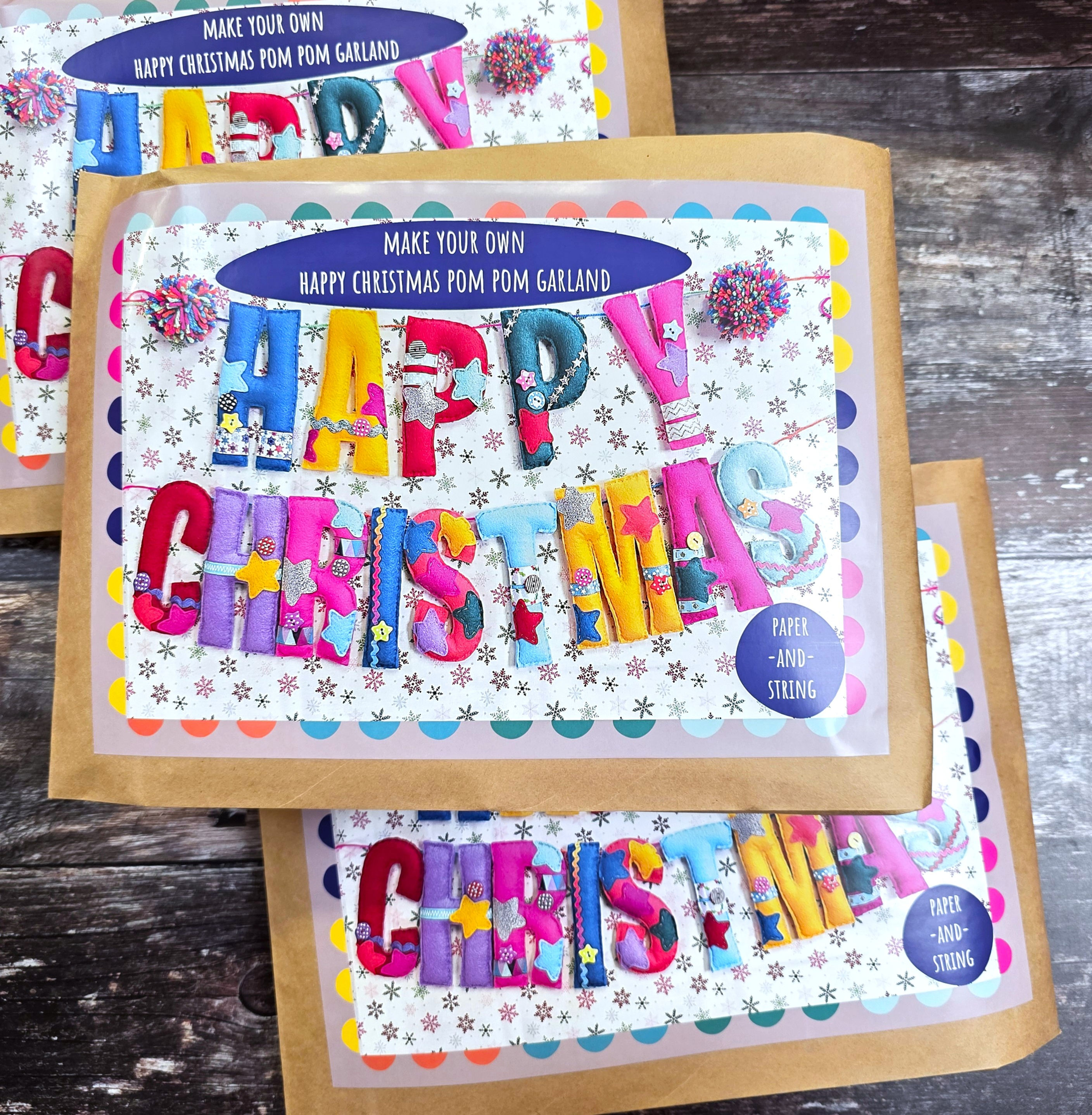 Sewing Kit :: Happy Pom Pom Felt Christmas Garland