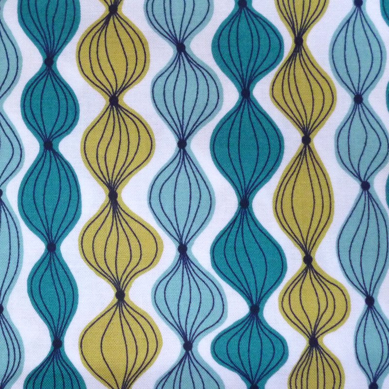Thumbnail: Fabric Felt :: Shallot :: Teal on Natural