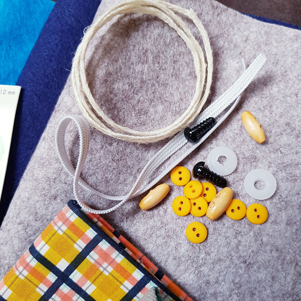 Thumbnail: Archie the Monkey Kit & Pattern (Blue & Grey)