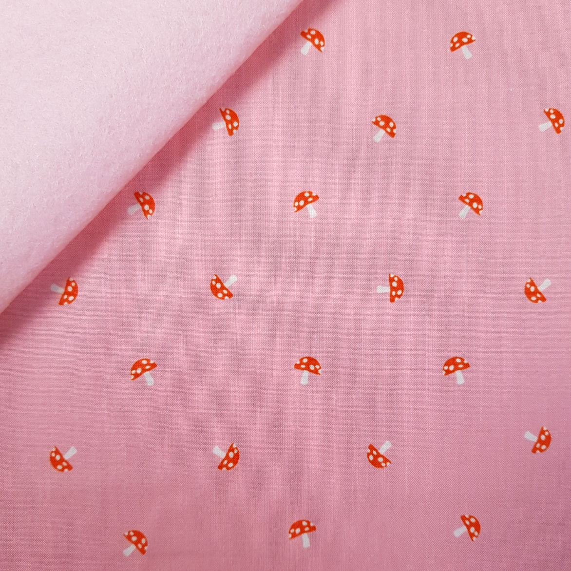 Fabric Felt :: Carousel :: Tiny Mushrooms Balmy on Blush