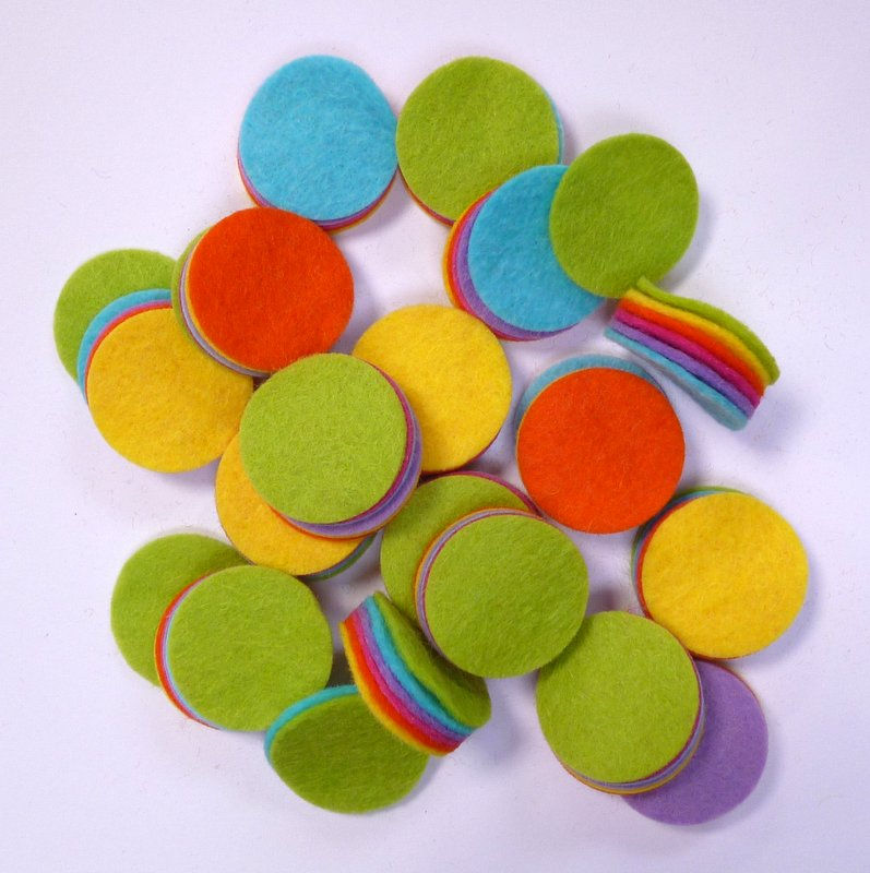 Thumbnail: Die Cut Pack :: 1" circles :: Neon Lights