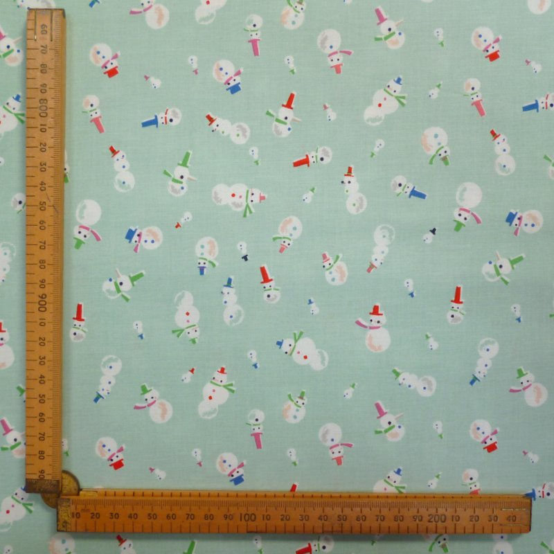 Thumbnail: Fabric :: Way Up North :: Snowman :: Mint