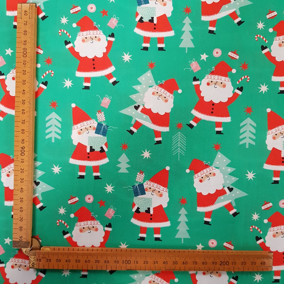 Thumbnail: Fabric Felt :: Wonderful Christmas Time ::  Santa on White