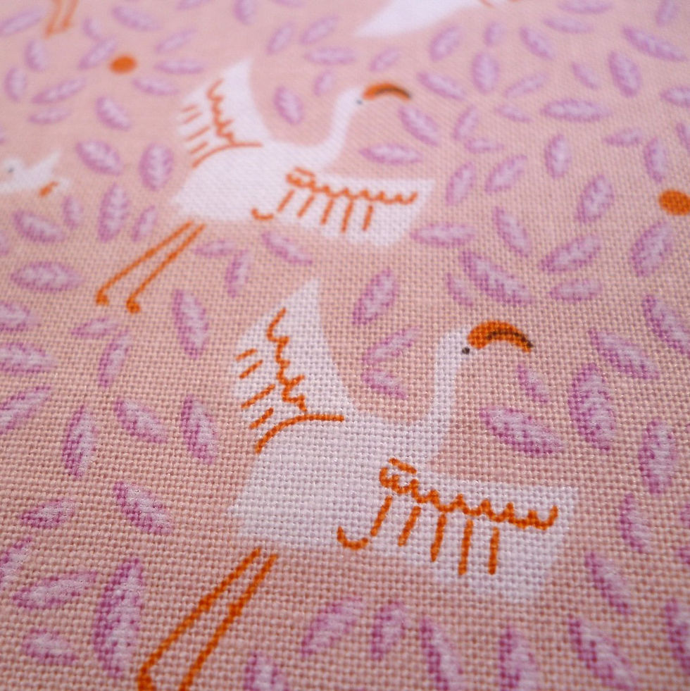 Thumbnail: LAST FEW Fabric Felt :: Under The Canopy :: Birds on Natural