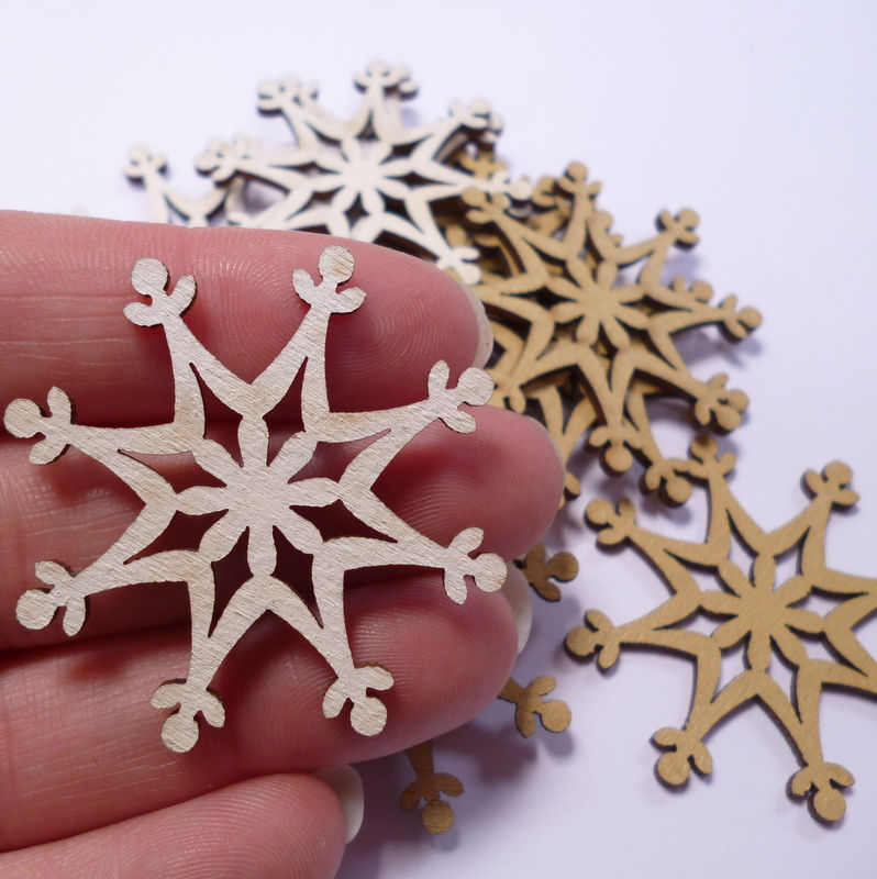 Wooden Fancy Snowflakes