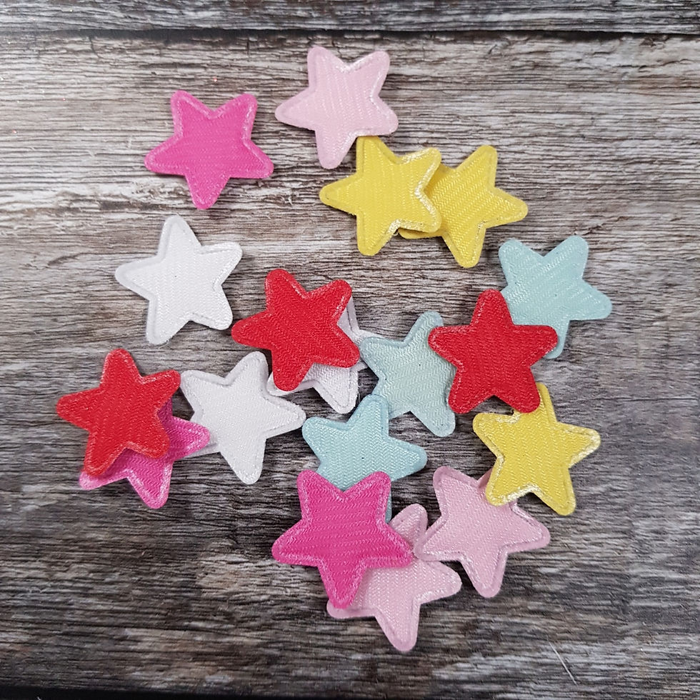 Thumbnail: Glittery Stars :: Medium 25mm :: Mixed Colours pk 18