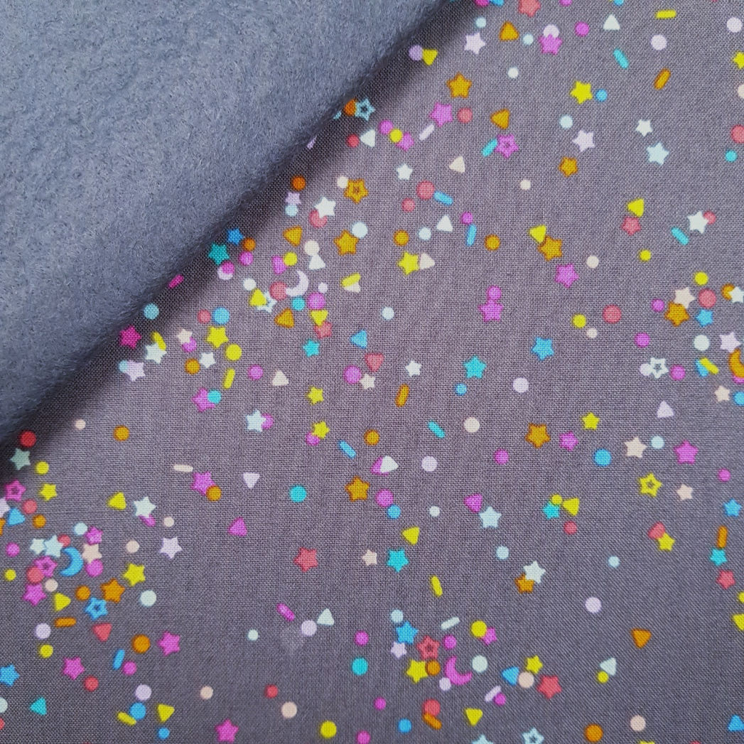 Fabric Felt :: Dewfall :: Confetti on Charcoal