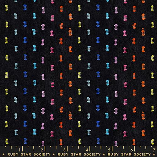 Fabric :: Warp & Weft :: Woven Cotton Flicker Dot Rainbow
