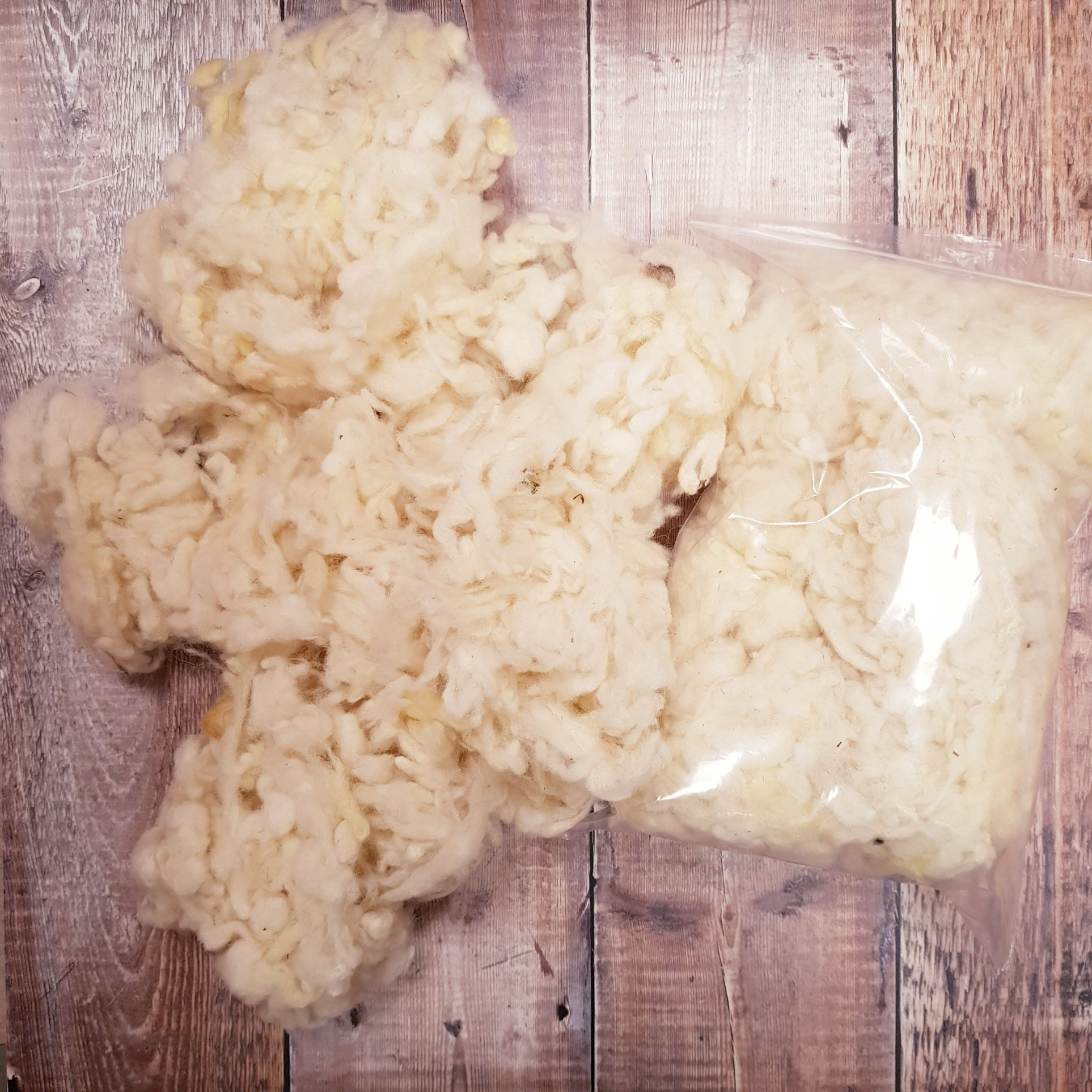Unprocessed Wool Filling 125g
