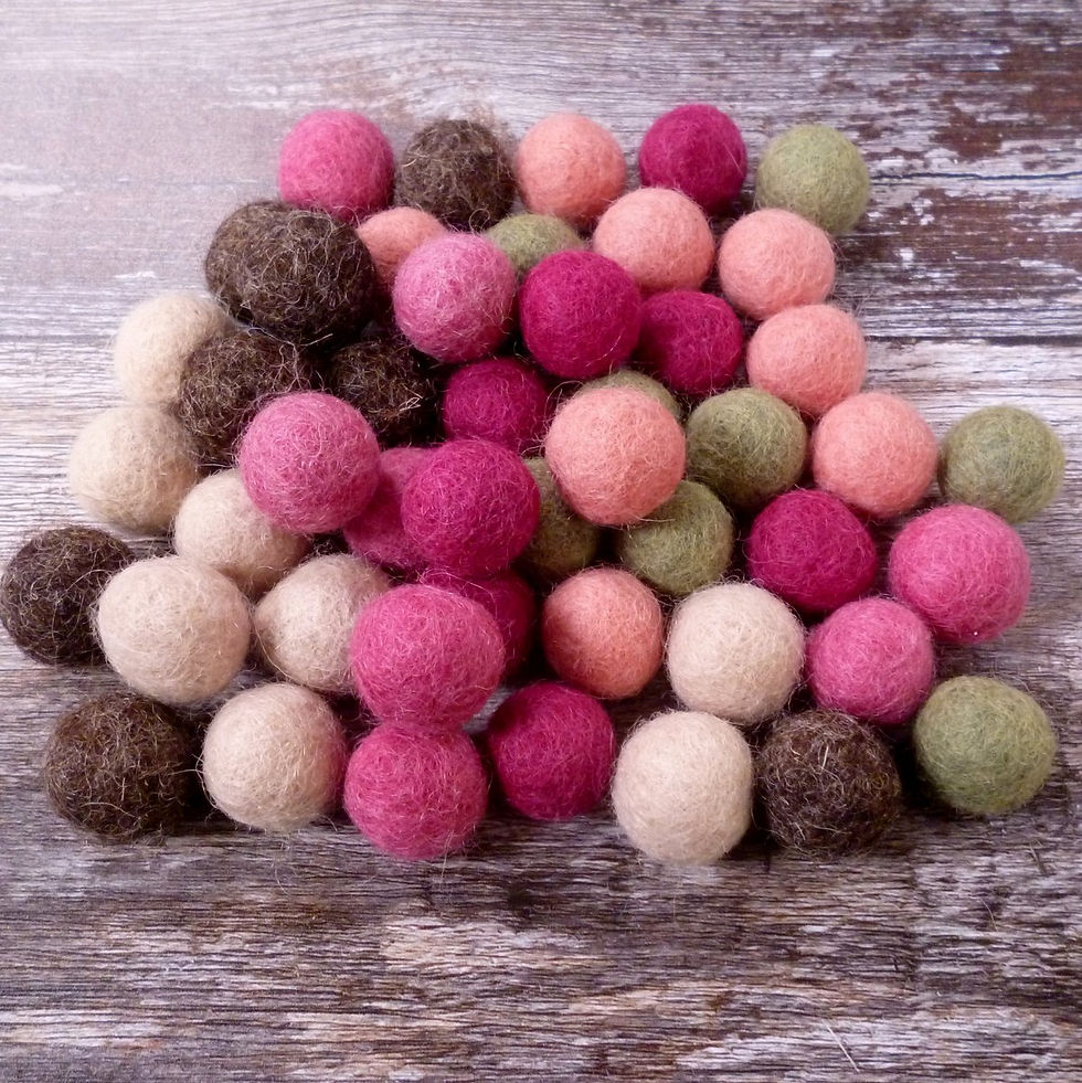 Thumbnail: 2cm Felt Ball Packs :: Muted Mix (48x 2cm balls)