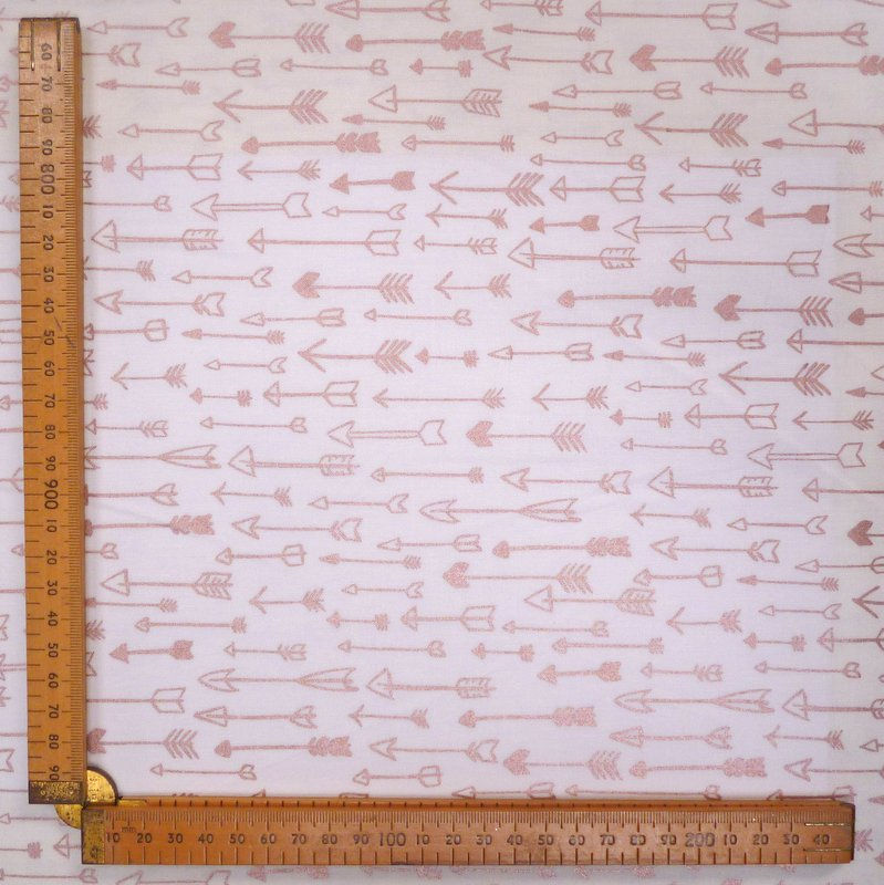 Thumbnail: LAST FEW Fabric Felt :: Yes Please! :: Natural Rose Gold Arrows on Natural