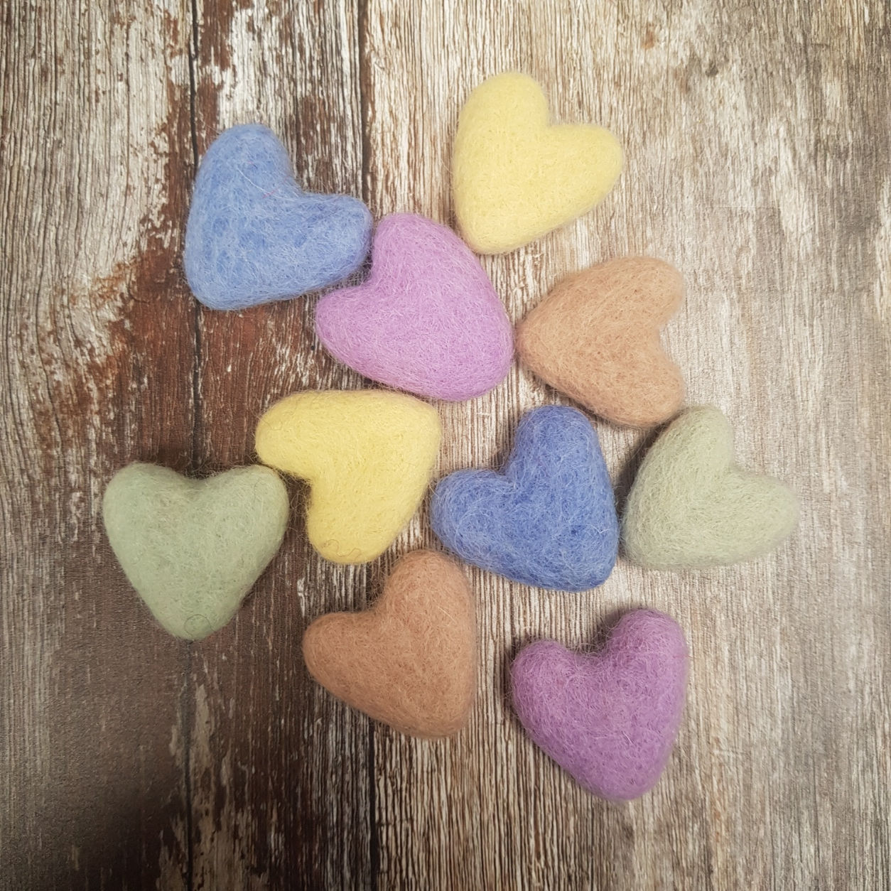 Felt Heart Packs :: Pastel (10x hearts)