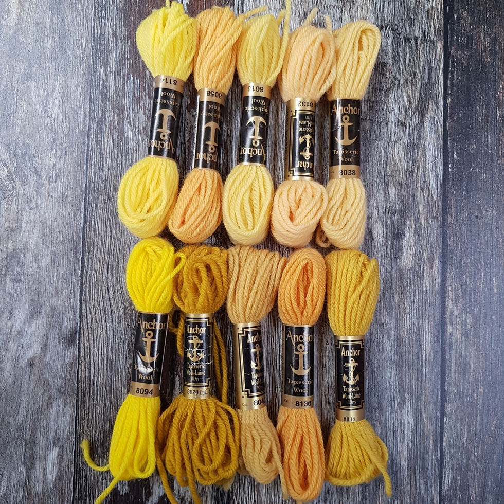 Thumbnail: YELLOWS  Anchor Tapestry Wool :: 10 pack
