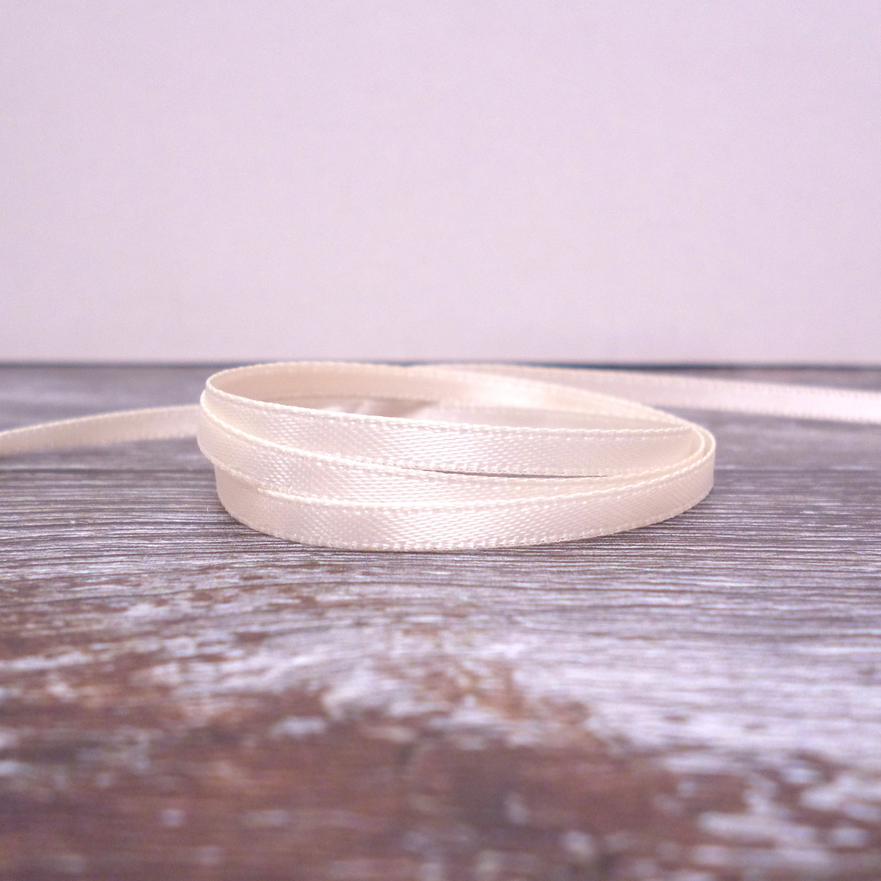 Cream :: 3mm Mini Satin Ribbon :: 5m