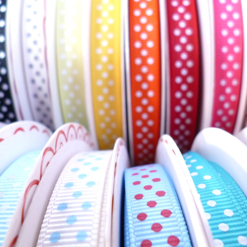 polka dot grosgrain