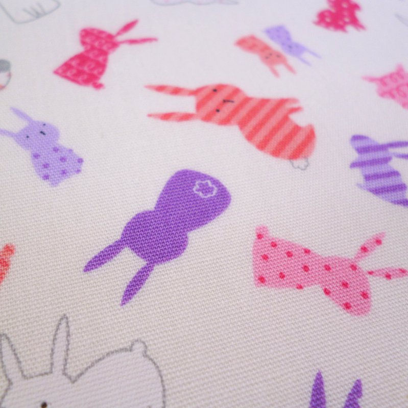 Thumbnail: Fabric :: Pastel Rabbits Natural