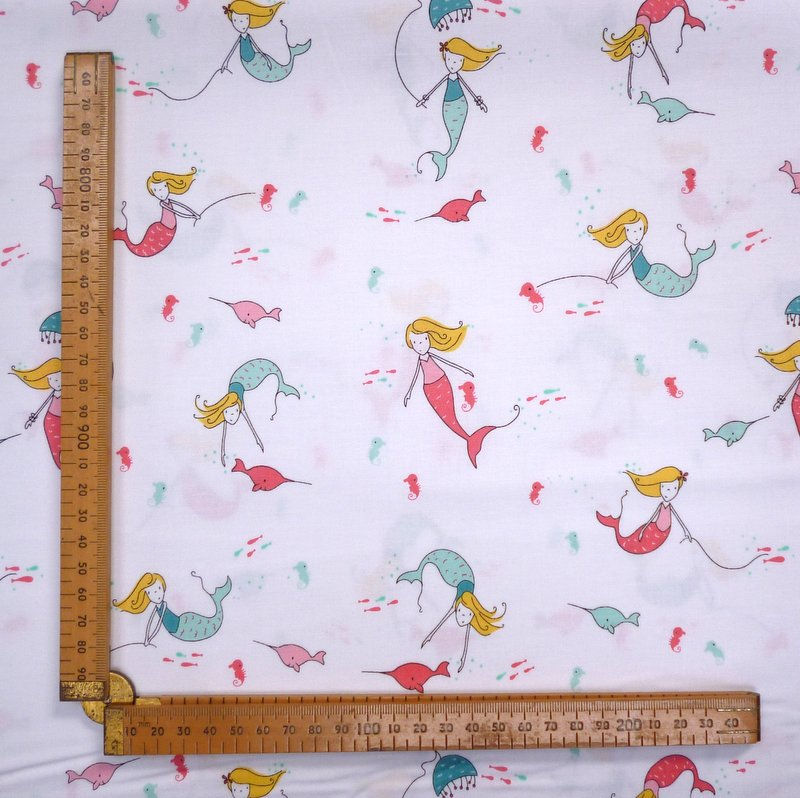 Thumbnail: FQ SALE Fabric :: Salt Water :: Mermaids