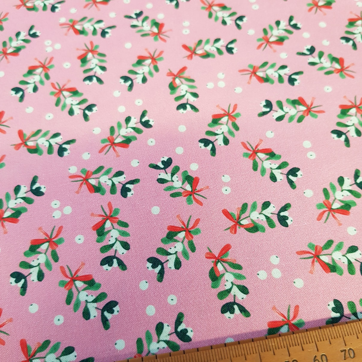 Fabric :: Fa La La :: Mistletoe Rose