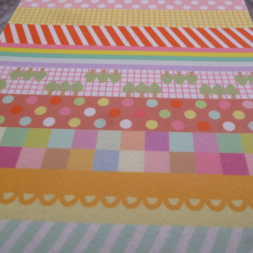 Thumbnail: 3mm THICK printed felt :: Washi Tape