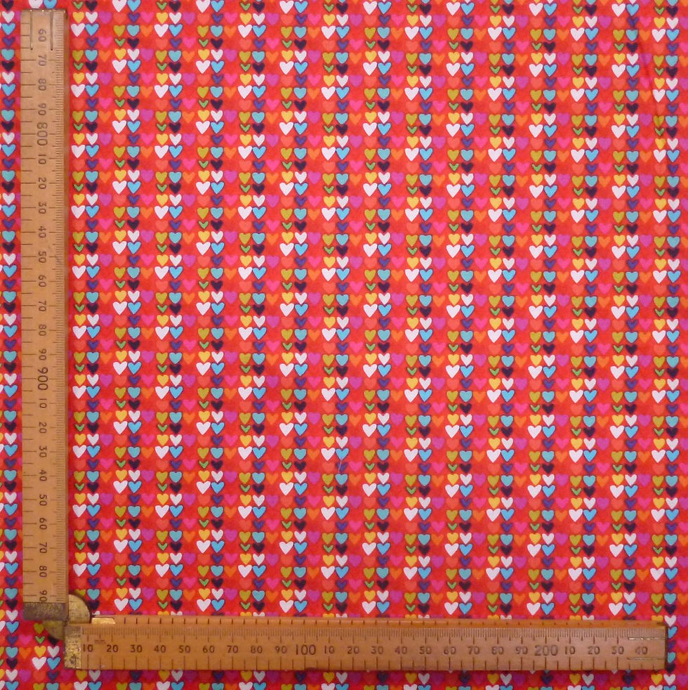 Thumbnail: Fabric :: Happy! :: Little Hearts Red
