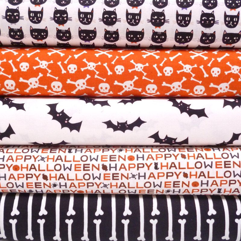 Thumbnail: Fabric :: Cats, Bats & Jacks :: Bones