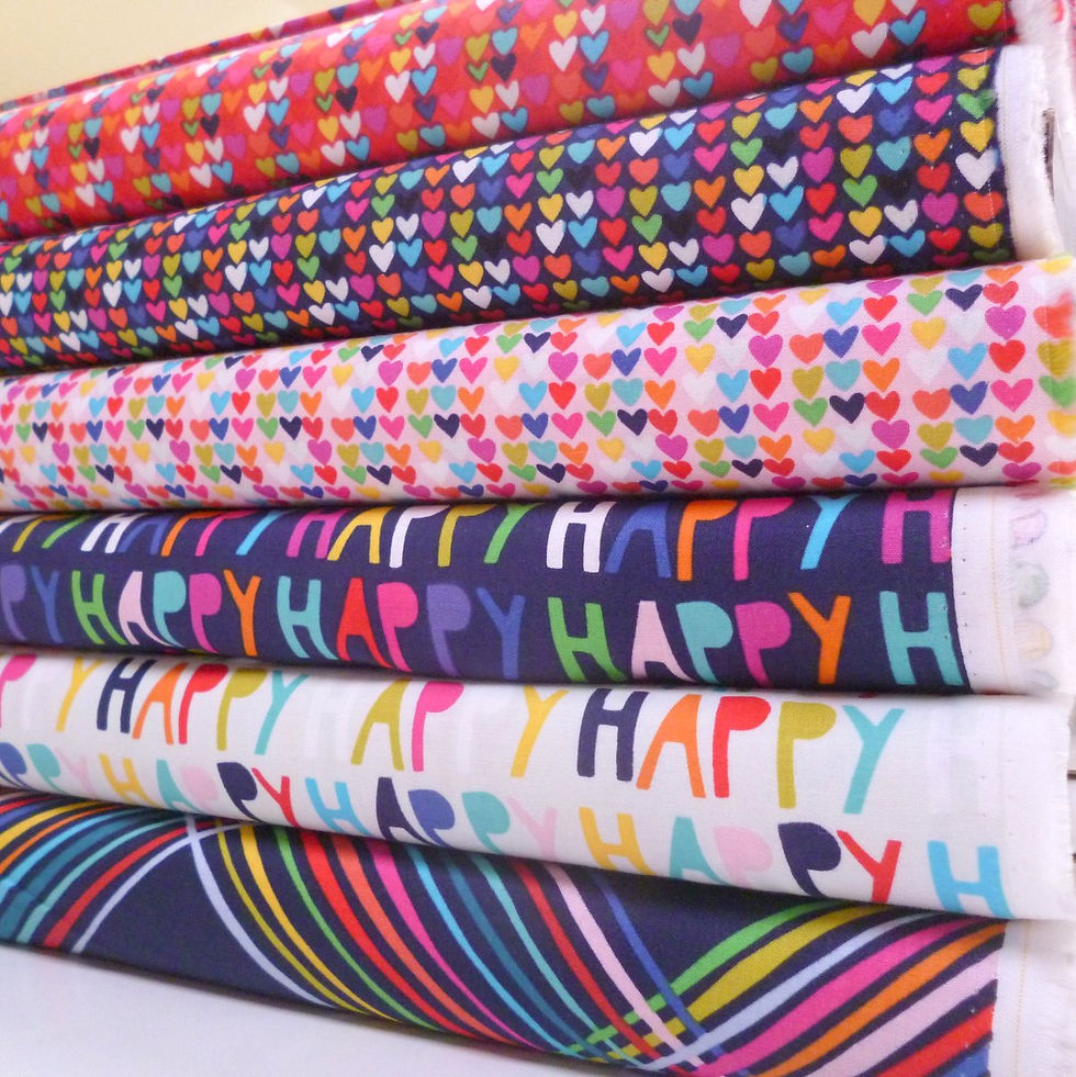 Thumbnail: Fabric :: Happy! :: Grey Words