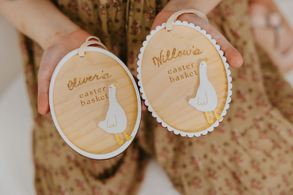 Thumbnail: EASTER BASKET GOOSE NAME TAG