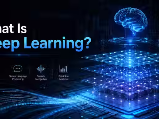 Deep learning neural network illustration.