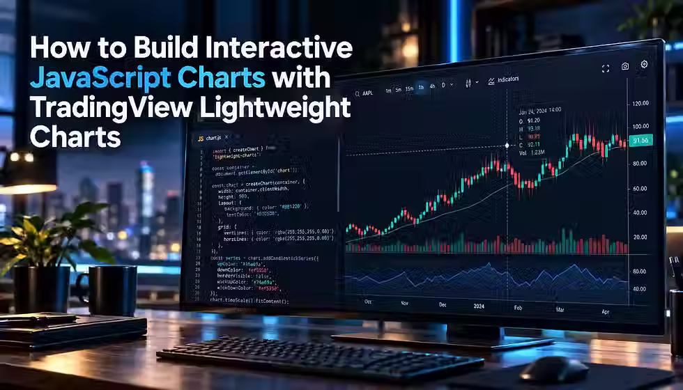 JavaScript code with interactive TradingView Lightweight Charts.