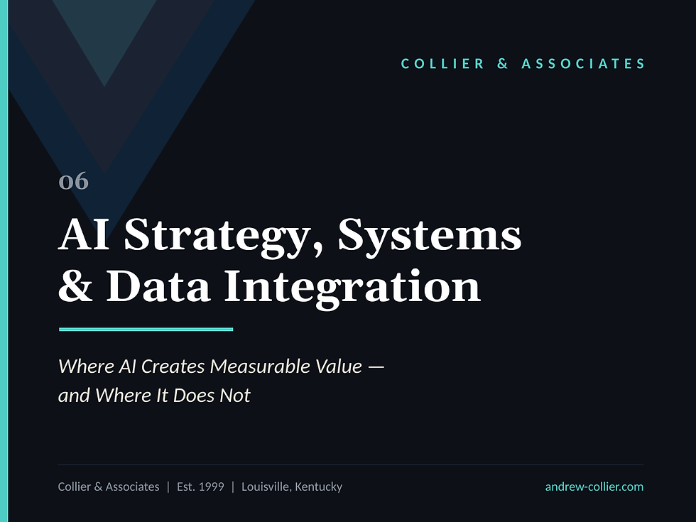AI Strategy, Systems & Data Integration