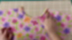Press and flip the bias tape to the right side.