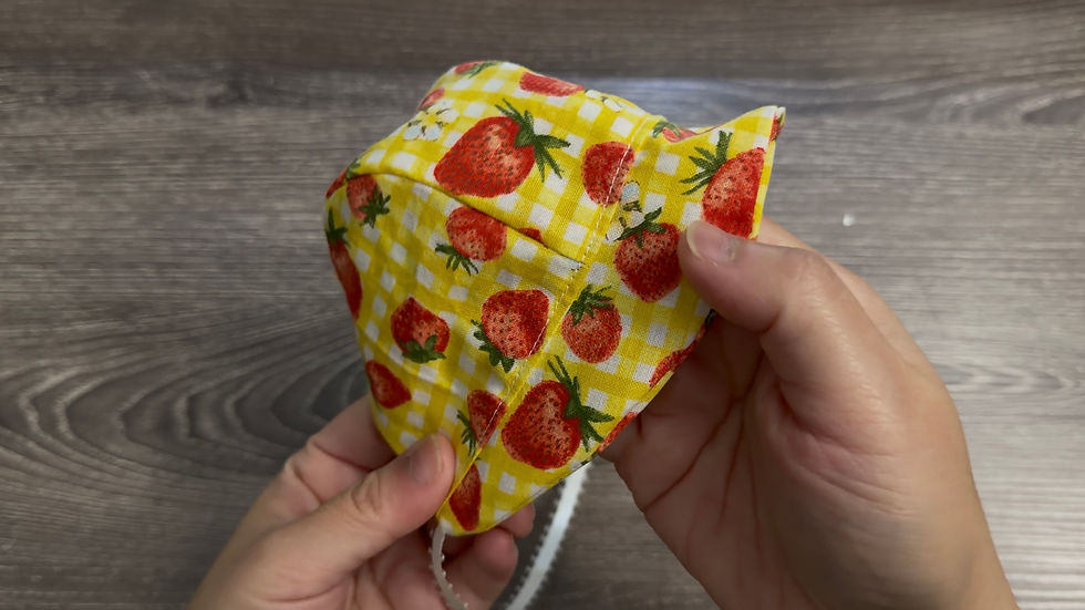 Gently push out the corners and shape the brim.