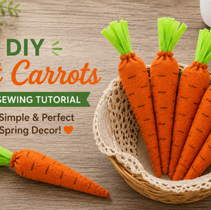 Felt Food Series Ep.12 Carrot (Sewing Machine Version)