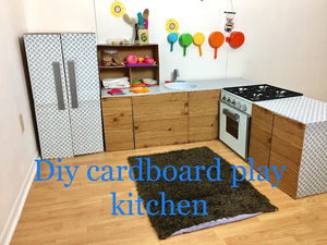 Diy Cardboard Kids Play Kitchen Tutorials