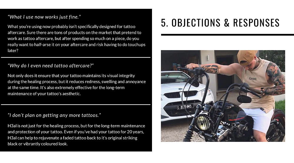 Objections and responses from ideal customer avatar