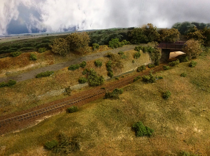Vegetation going onto the 3rd of 4 layout boards
