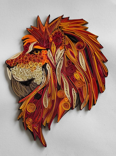 Un lion de profil