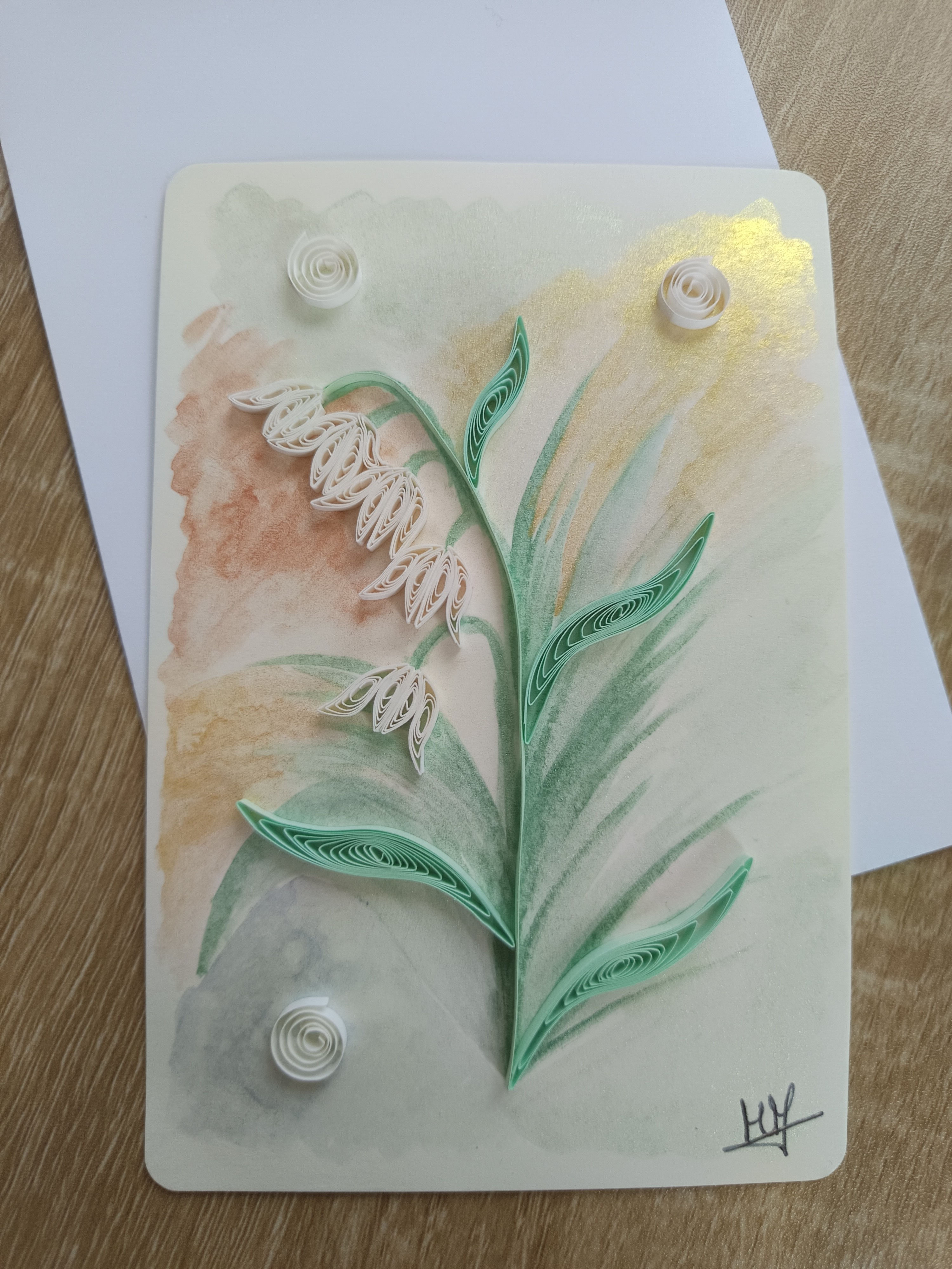 Carte postale 10*15cm Muguet 2 avec enveloppe 