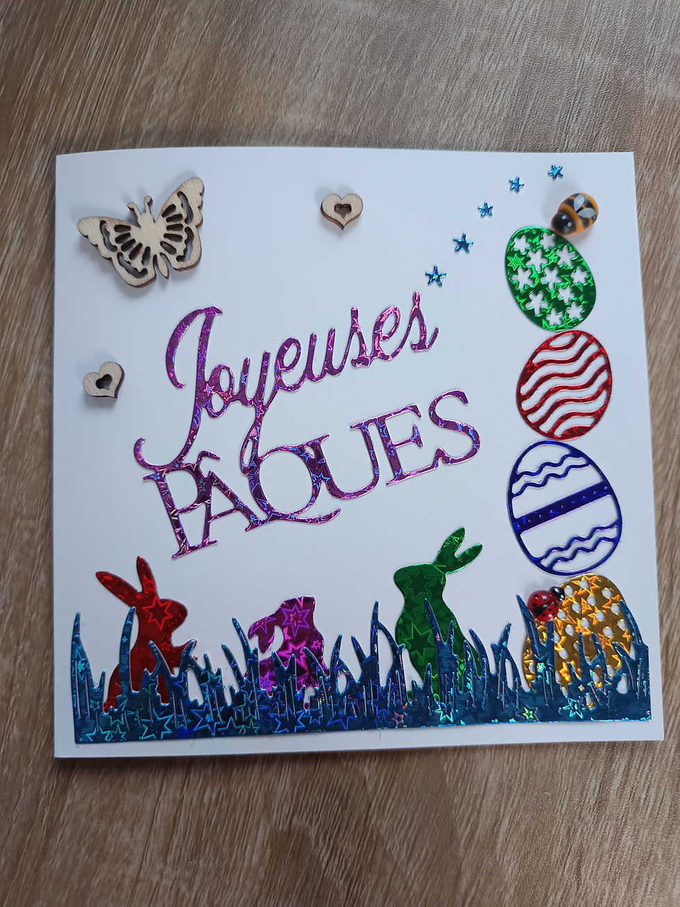 Miniature : Carte postale pliante de Pâques avec enveloppe 