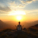 meditation in sunrise