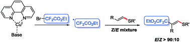 Stereoselective access to trisubstituted fluorinated alkenyl thioethers