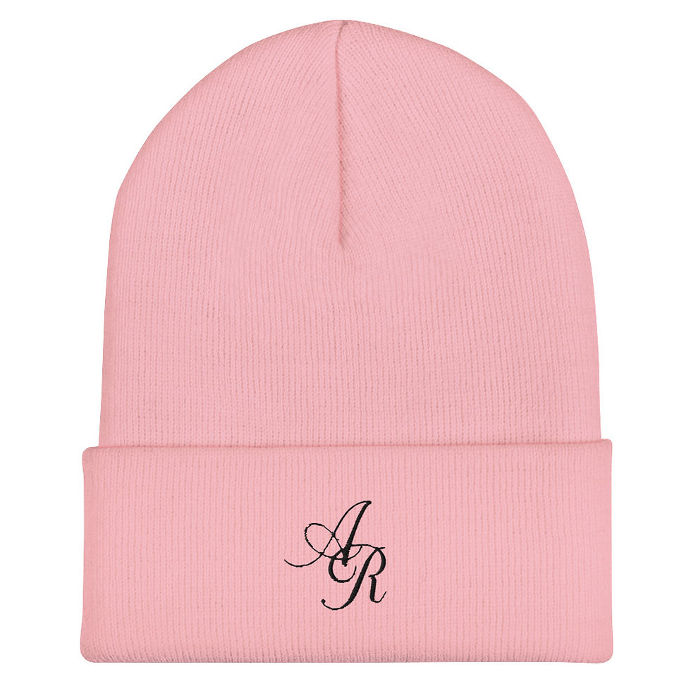 Thumbnail: Black Embroidered AR Beanie
