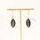 Thumbnail: Non-Tarnish Gold Faceted Smokey Quartz Drop Earrings