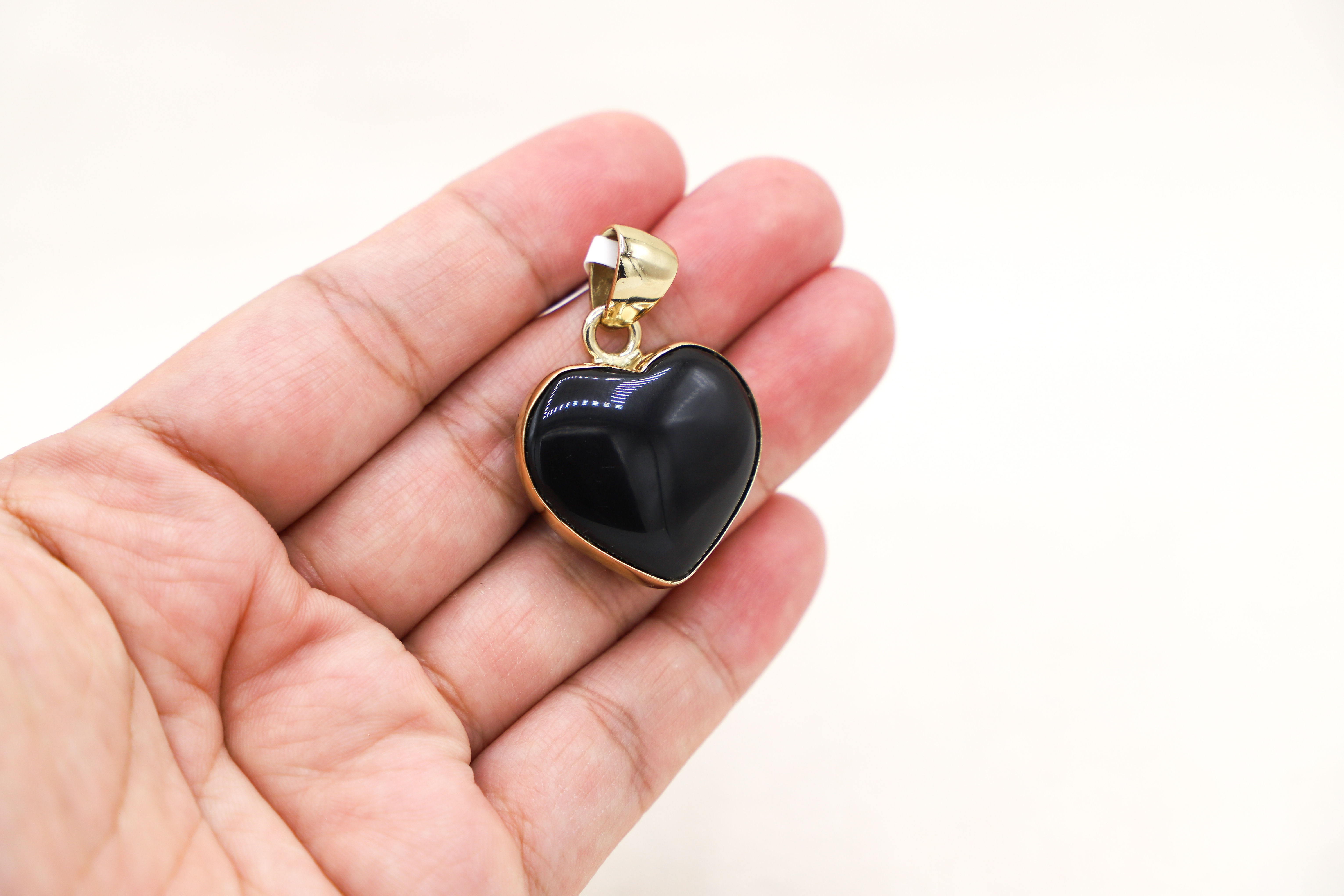 Non-Tarnish Gold Rainbow Obsidian Pendant (No Chain)