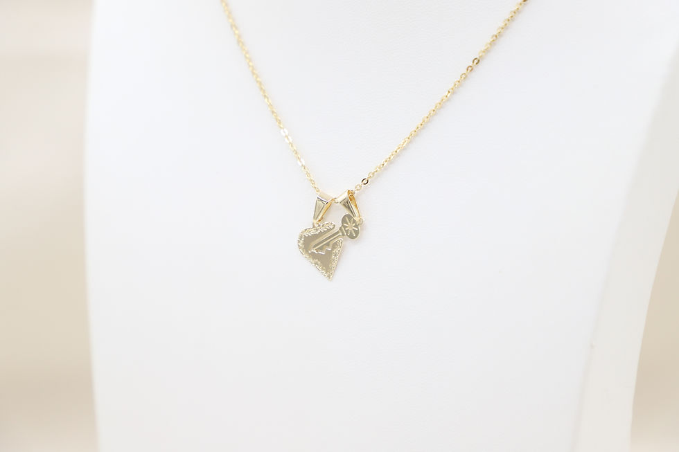 Thumbnail: Break-a-Part Heart Key Necklace