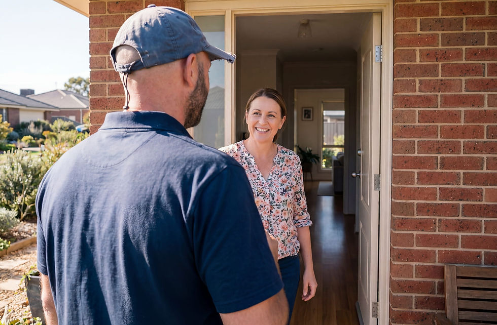 Willows Plumbing & Gas licensed plumber arriving at a home in Mandurah for an emergency call-out